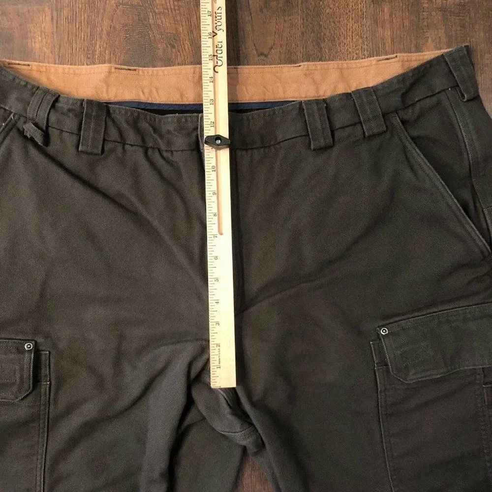 Duluth Trading Co Size 48x30 (45x22.5) Fire Hose Canvas Pants HEAVY Fleece Lined